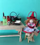 Witch Doll Hanging Decoration, Red And White, Witch Core, Halloween Decoration - Image 2