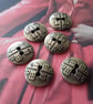 916" 15mm 24L Vintage HOUSE buttons Antique Brass. VERY RARE