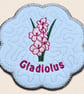 Gladiolus Candle Coaster - Embroidered August Birth Flower Decor - Image 2