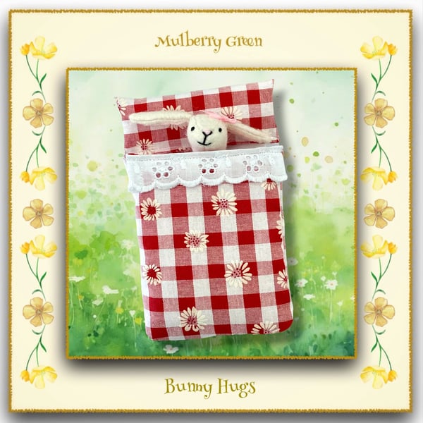 Bunny Hugs Gingham Daisies Bed Set