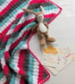 Vibrant crochet baby blanket 