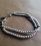 Silver double hang, starry wheeled bracelet. Wedding, civil wedding piece. 
