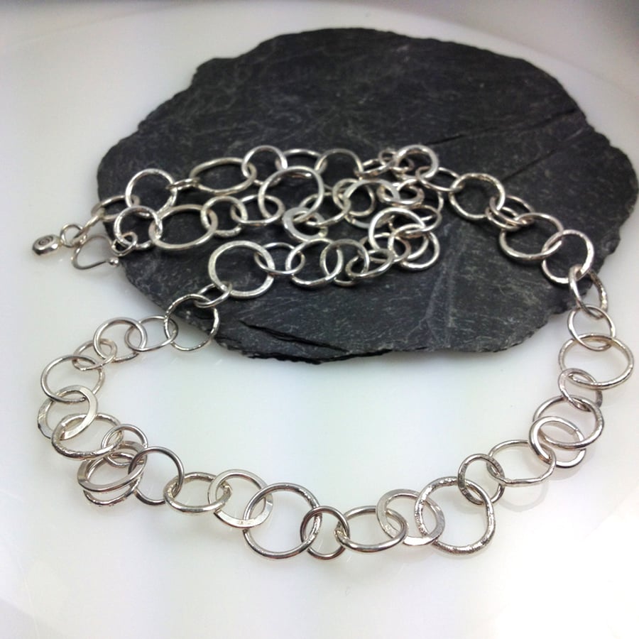 Sterling silver handmade chain necklace