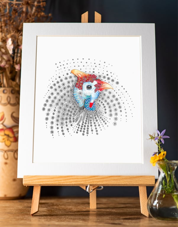 New Guinea Fowl Art Print  