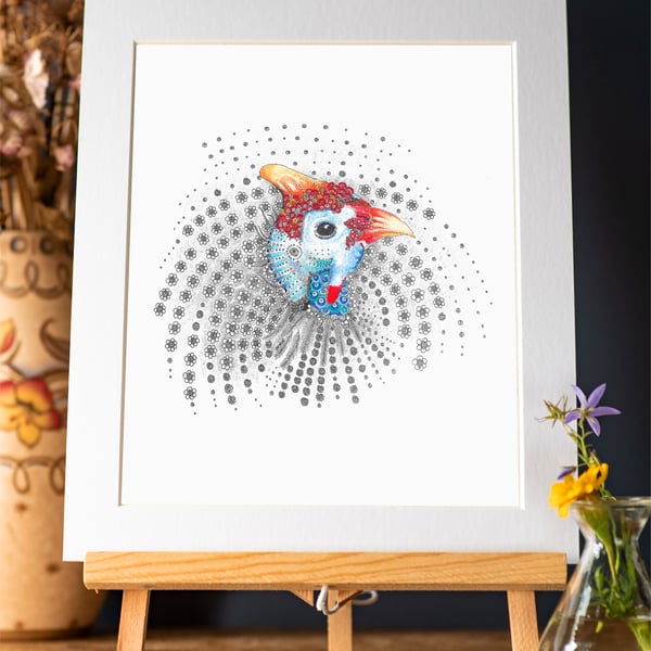New Guinea Fowl Art Print  