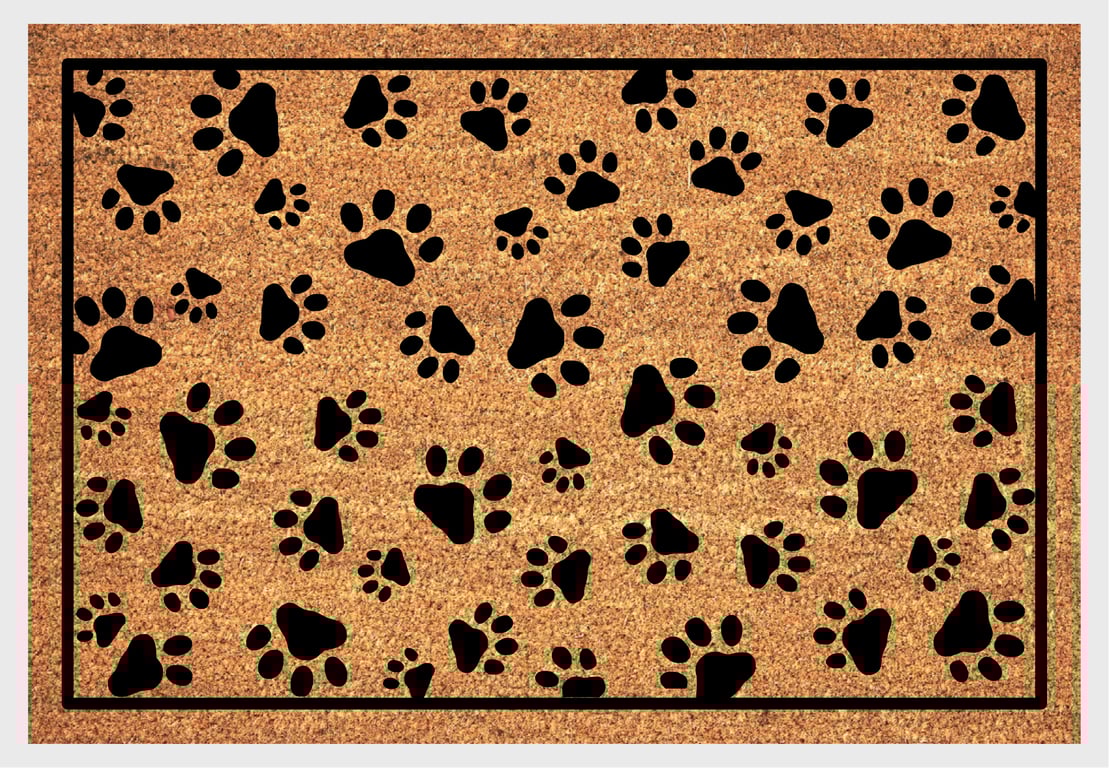 Paw Print Door Mat - Paw Print Welcome Mat - 3 Sizes