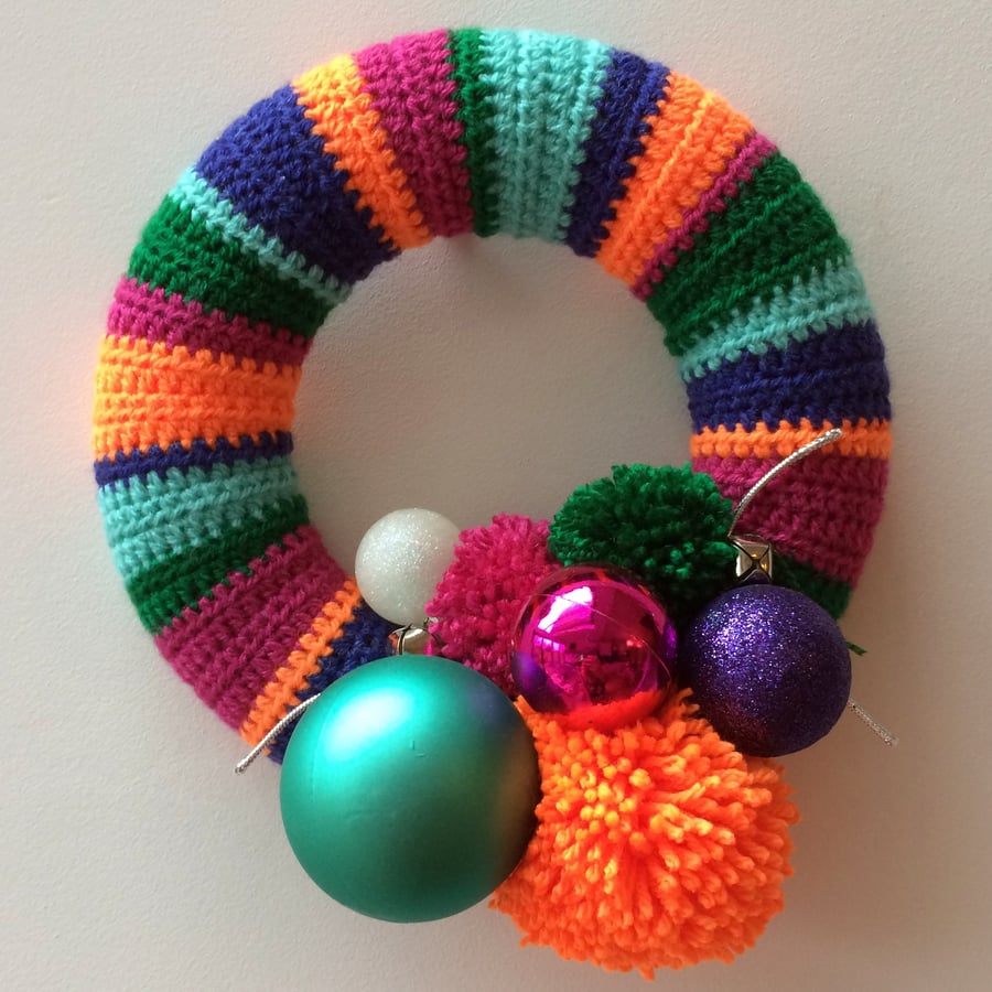 Crochet Christmas wreath - small