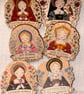 Six Tudor Queens Wooden Pin Badge Gift Set – Tudor History Collector's Gift - Image 3