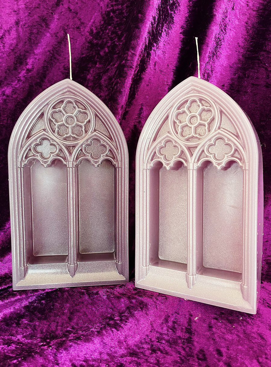 Gothic Baroque Cathedral Church Window Candle 
