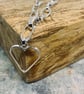 Silver Paperclip Bracelet & Heart - Image 7