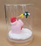 Kiss me you swine! - Handmade Pig ornament in a glass jar  - Image 2