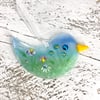 Just because... Meadow Glass Bird with personal message 