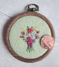 Tiny Bouquet Hand Embroidered Mini Hoop - Image 3