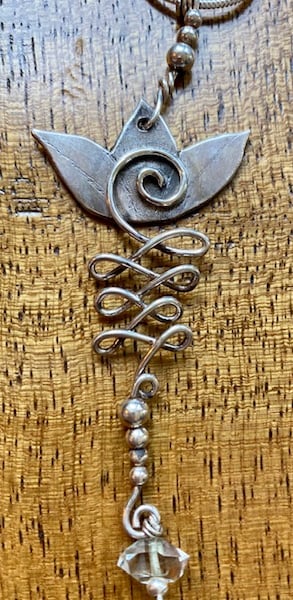 Lotus Unalom and Herkimer diamond pendant
