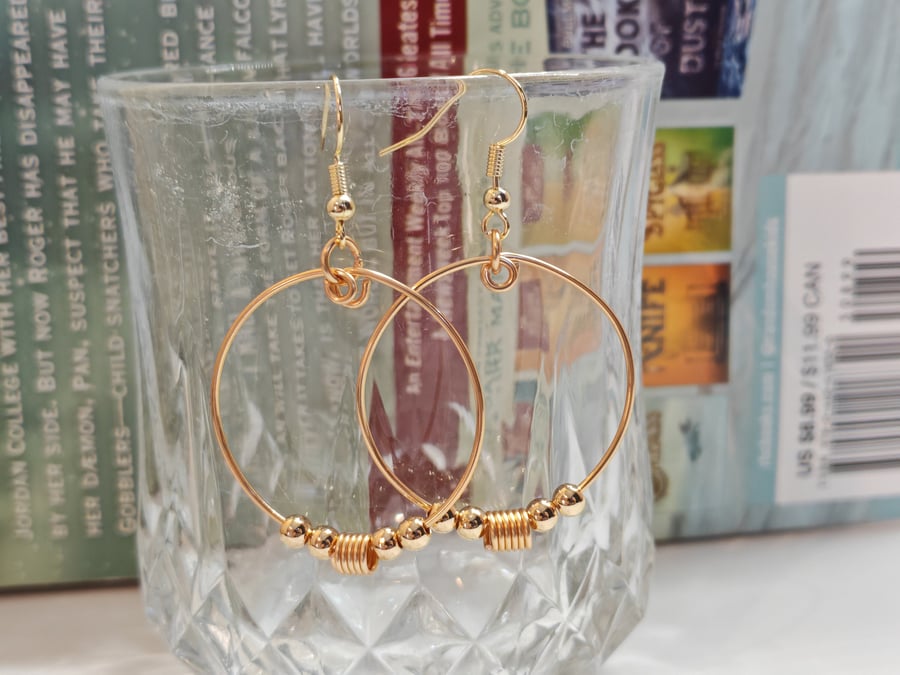 Big Ring earrings with 18k gold plated hooks-unique earrings-earrings for girls-