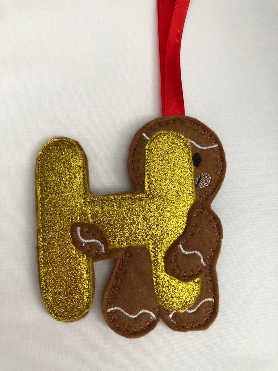 Gingerbread person H Christmas Decoration
