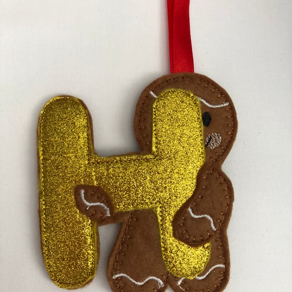 Gingerbread person H Christmas Decoration