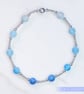 Bracelet with crackle glass beads and sterling silver beads  - Image 5