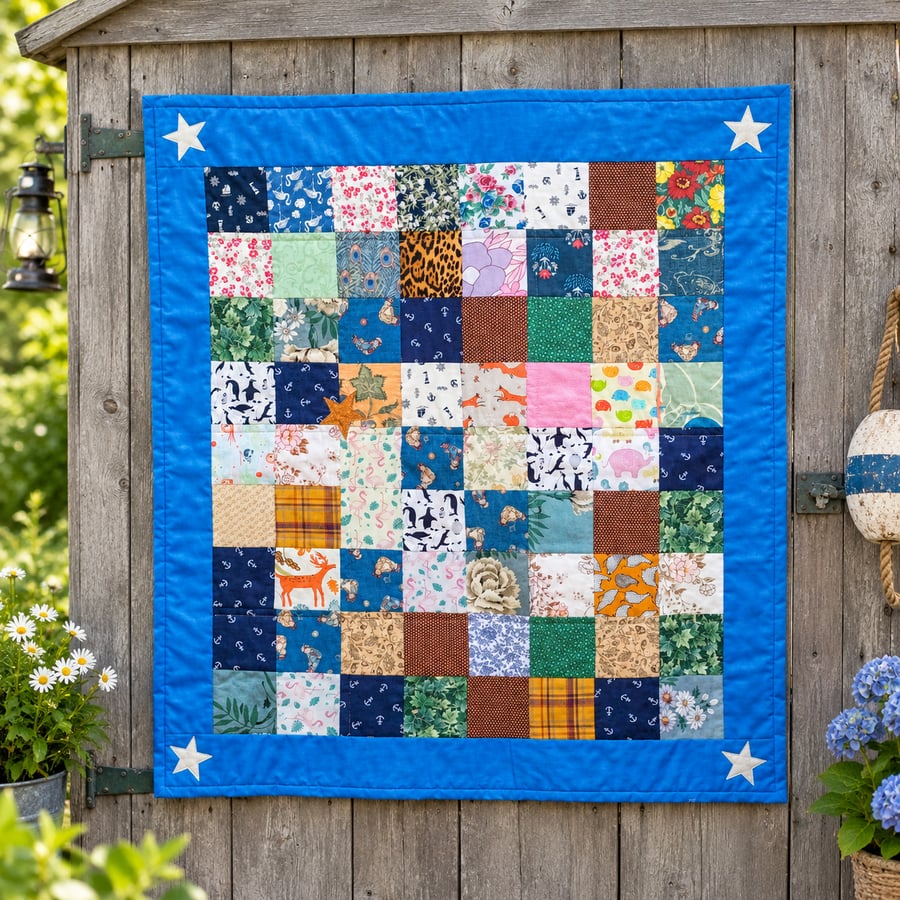 Baby quilt, stroller quilt, patchwork playmat
