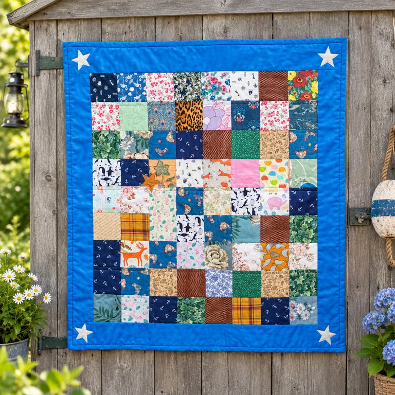 Baby quilt, stroller quilt, patchwork playmat