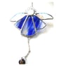 Angel Bell Suncatcher Stained Glass BlueWhite  044 - Image 2