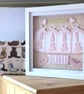 Personalized New Baby Shadow Box Frame: Pink Bear Theme - Image 3
