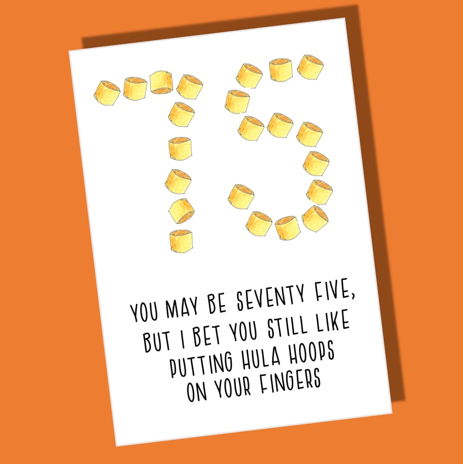 75th Birthday Card, 75th Card, Funny Birthday Card, Funny Card, Birthday Card 