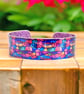 Magenta blue jewellery bangle, abstract cuff bracelet. Can be personalised (821) - Image 1