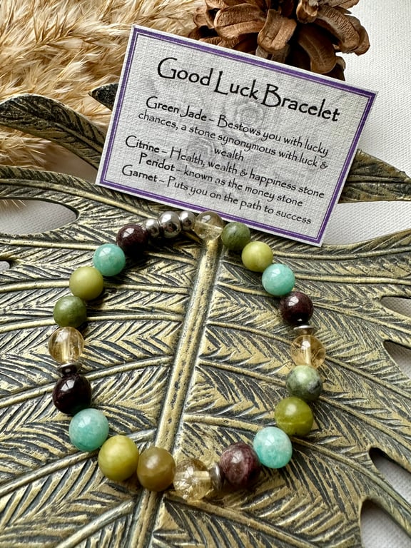 Good Luck Support Gemstone Bracelet