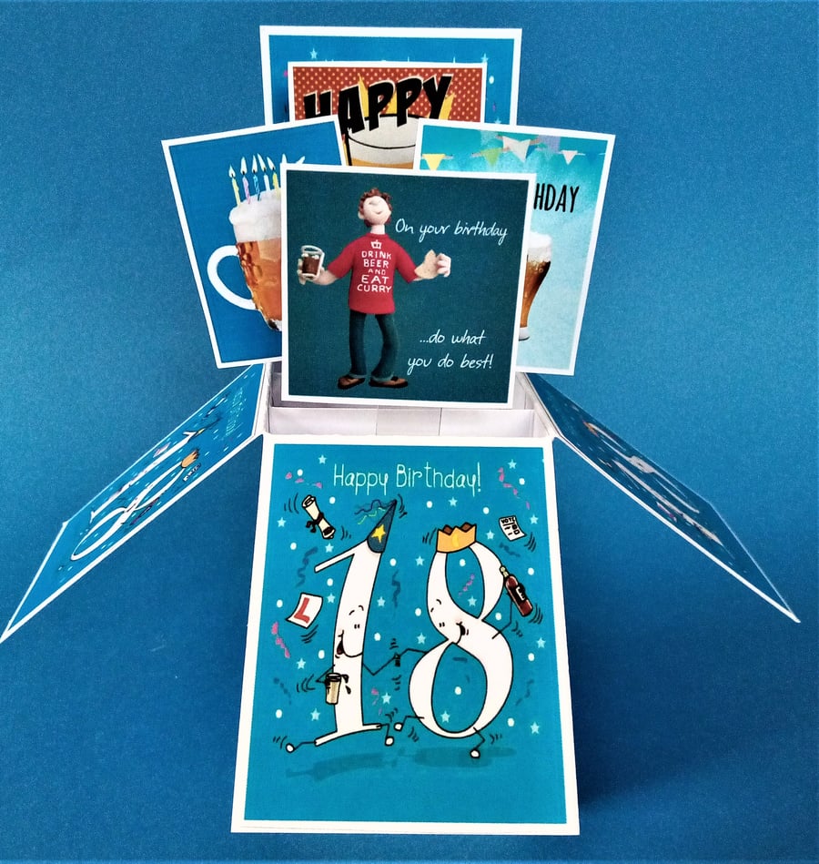 Boy's 18th Birthday Card with Beer