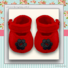 Red and Navy Flower Shoes