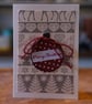 Fabric bauble Christmas card