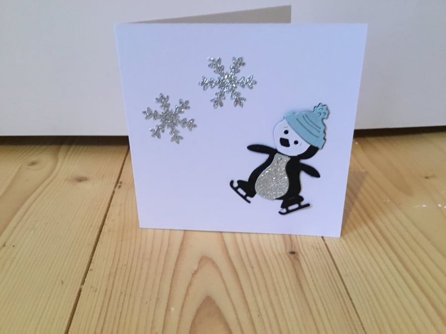 Cute penguin christmas card. CC340