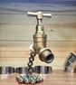 Handmade Floating Tap Sculpture - Recycled Metal Art - Industrial Optical Illusi - Image 4