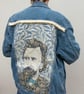 Upcycled denim jacket - William Morris on Willow (blue) - Image 3