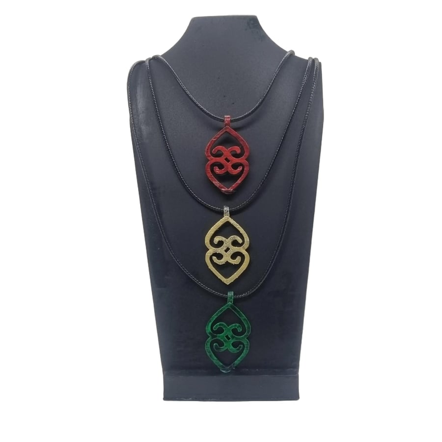 Asase Ye Duru pendant, ghanaian adinkra symbol necklace, african jewellery, 
