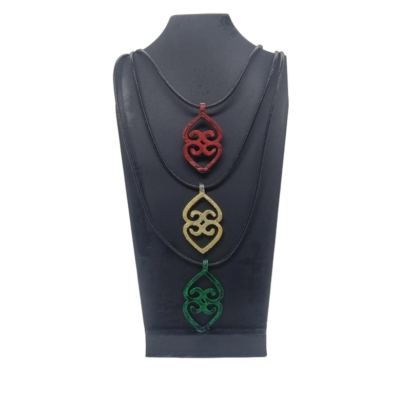 Asase Ye Duru pendant, ghanaian adinkra symbol necklace, african jewellery, 