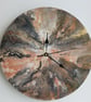 "Mystic Marble" Unique Hand-painted Handcrafted Clock Abstract Wall Art 