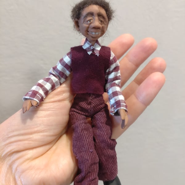 Handmade 1:12 scale doll 