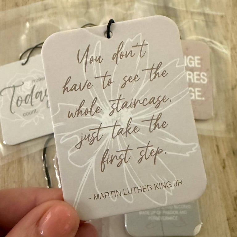 Motivational Car Air Freshener Martin Luther King Jr. Quote Hanging Charm