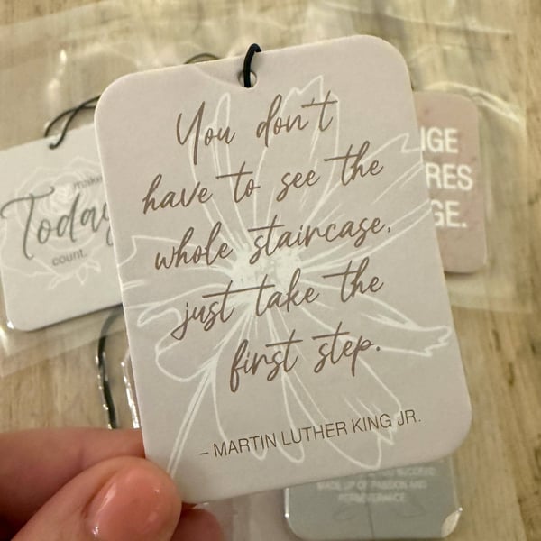 Motivational Car Air Freshener Martin Luther King Jr. Quote Hanging Charm