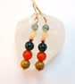 Carnelian, Agate And Copper Earrings - Handmade In Devon - Free UK Delivery - Image 6