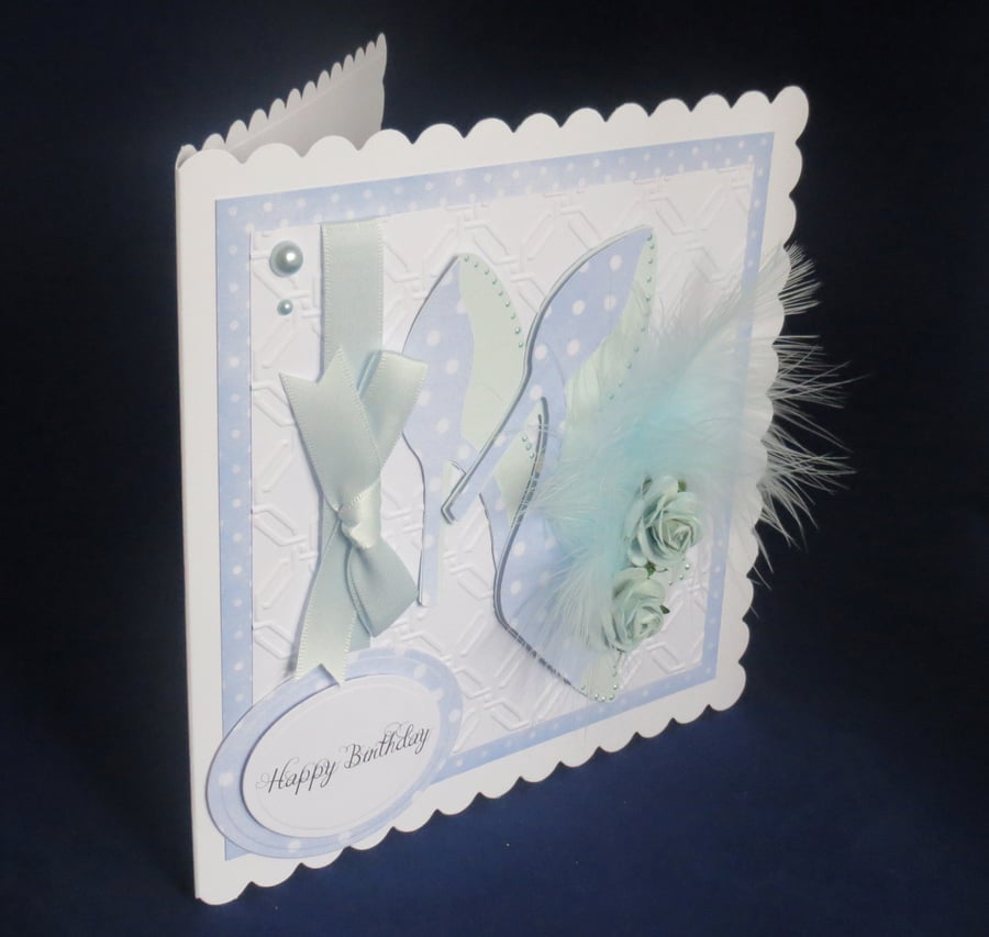 Shoe Design Handcrafted Birthday Card