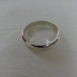 Silver Ring, Classic style, size S-T,  Hallmarked