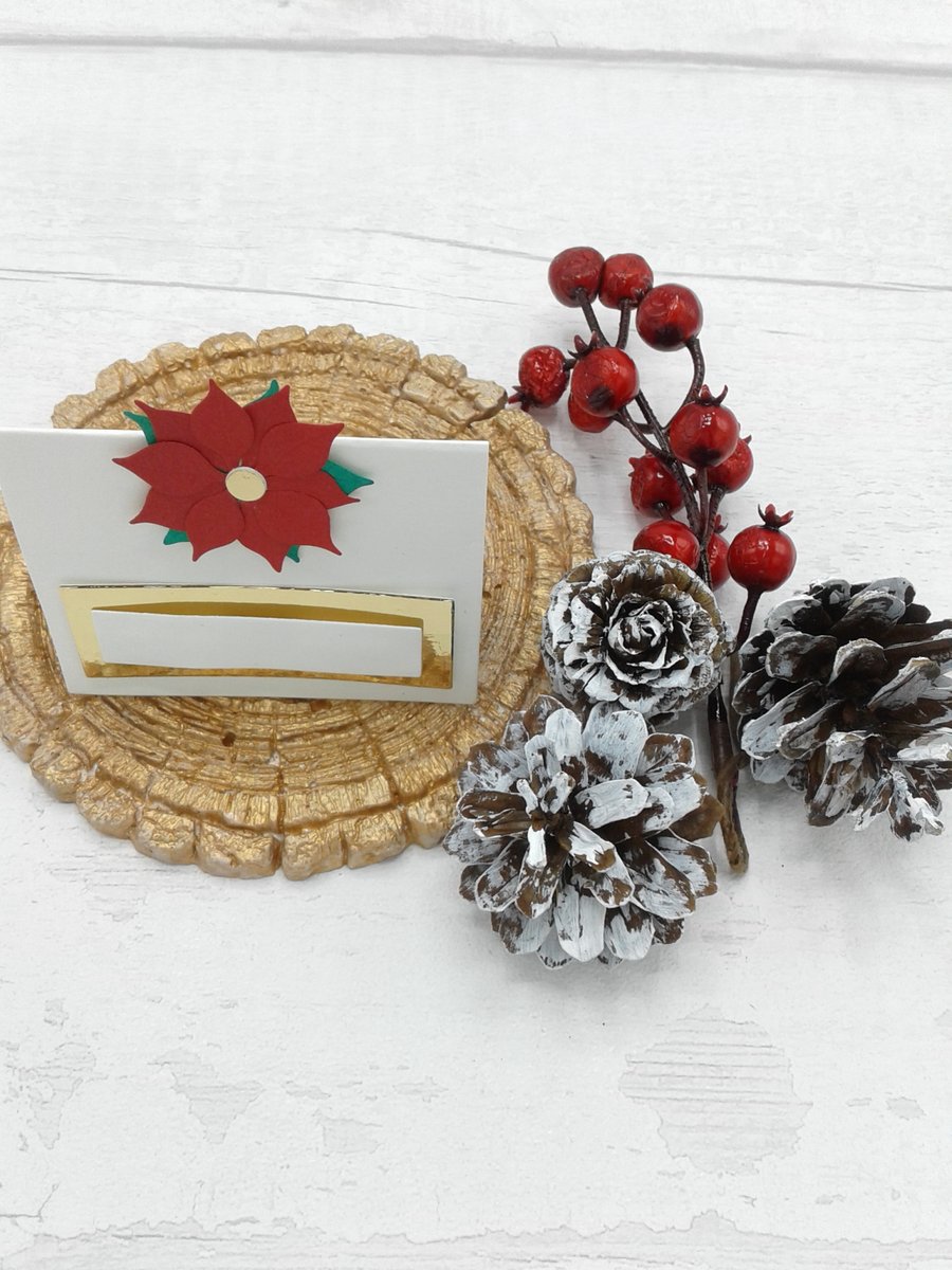 Christmas place settings. Winter wedding place cards. Set of 10.