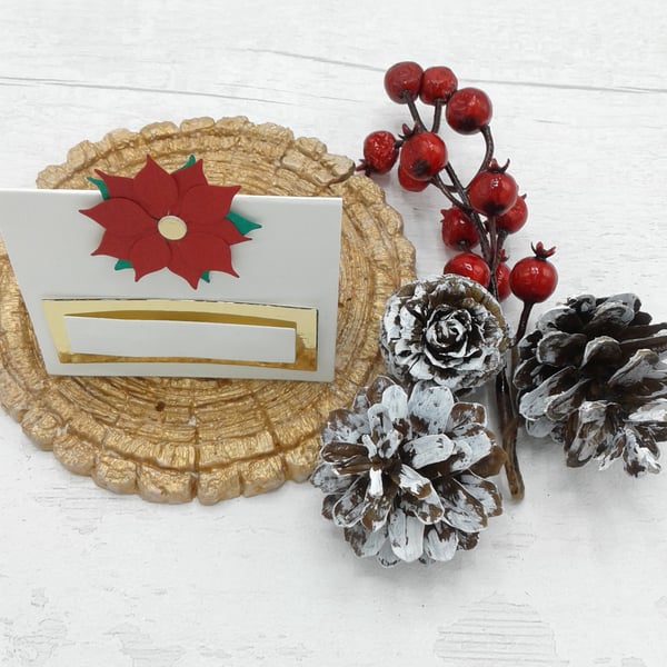 Christmas place settings. Winter wedding place cards. Set of 10.