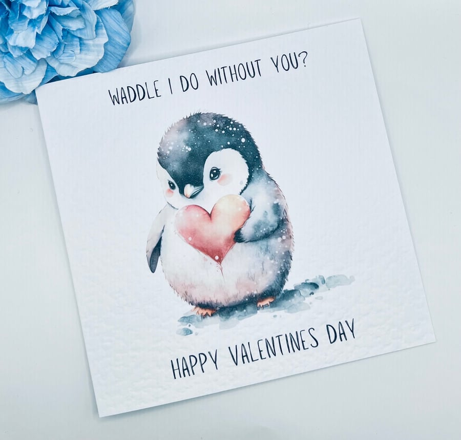Penguin Valentine s Day card