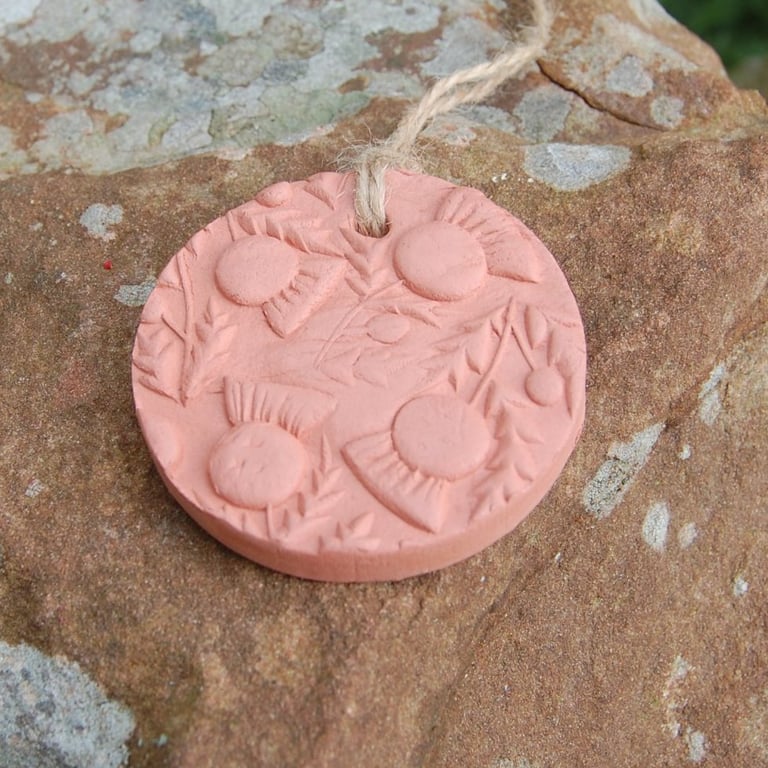 Scottish Thistle Terracotta Essential Oil Diffuser - Natural Air Freshener