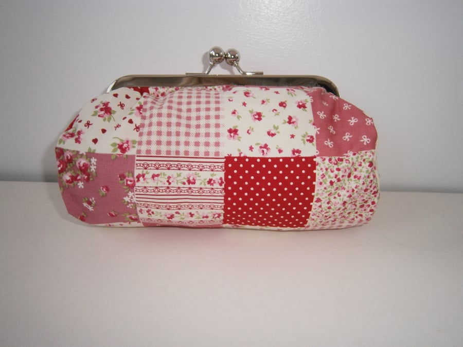 HALF PRICE  SALE Shabby Chic Clutch Bag  Make up Purse