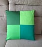 Green patchwork cushion cover - Image 4